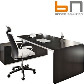 BN eRange Rectangular Managerial Desks With 1600mm Left Side Board