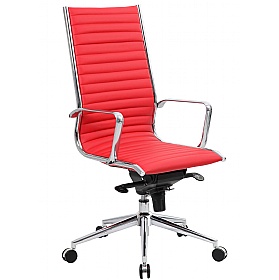 Abbey High Back Red Leather Office Chairs £164 -
