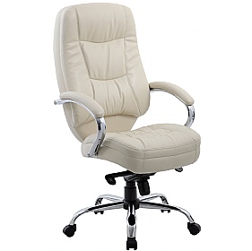Rimini Cream Leather Manager Chair £130 -