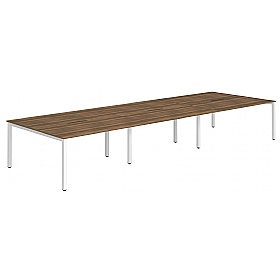 NEXT DAY InterAct Sliding Top Back to Back 6 Person Bench Desks