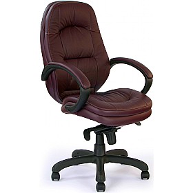 Texas Leather Faced Manager Chair