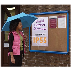 Coloured Frame Cork Exterior Shield Showcases