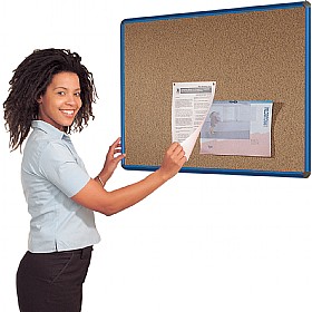Coloured Frame Cork Shield Noticeboards