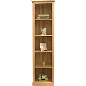Cavalli Solid Oak Narrow Bookcase Wooden Bookcases