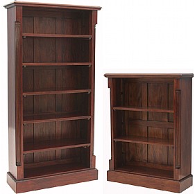 Argento Solid Mahogany Wide Bookcases Wooden Office Bookcases