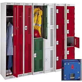 Store-It Perforated Door Coin Return Metric Lockers With ActiveCoat