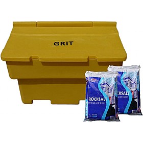 Stackable 200 Litre Grit Bin & De-icing Salt Bundle