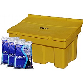 Stackable 350 Litre Grit Bin & De-icing Salt Bundle