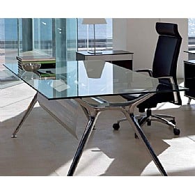 Tall deals glass desk