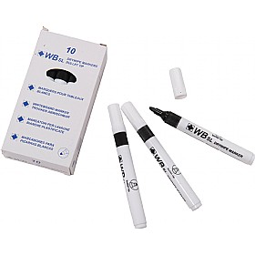 Black Junior Dry Wipe Marker Pen (Pack of 10)