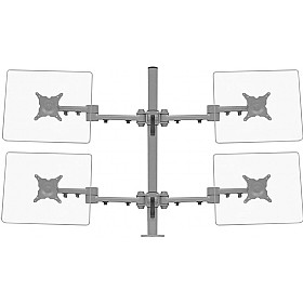 Stream Plus Quad Monitor Mount With Through Desk Fixing