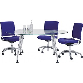 DNA Round Glass Meeting Table