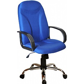 Perth Chrome Ergo Fabric Manager Chairs