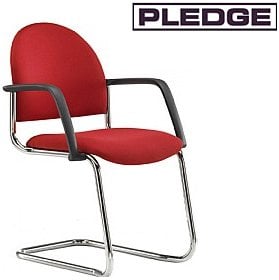 Pledge Arena Rounded Back Cantilever Conference Chair