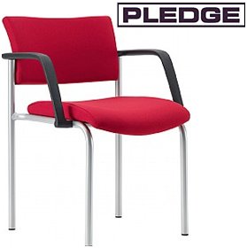 Pledge Arena Square Back 4 Leg Conference Chair