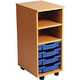 4 Tray Single Bay Mobile Storage Unit