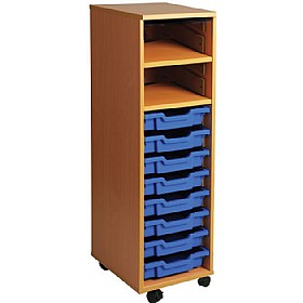 8 Tray Single Bay Mobile Storage Unit