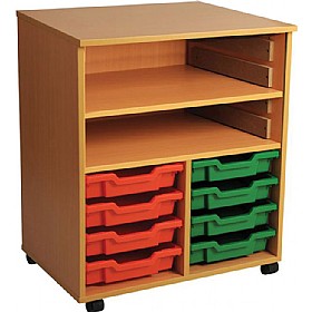 8 Tray Double Bay Mobile Storage Unit
