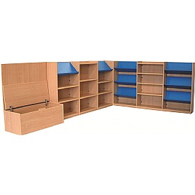Nexus Extra Large Library Corner Combination Bookcases
