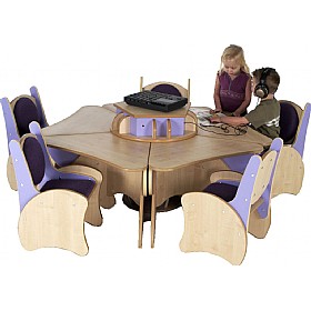 Pentagon Table & Chairs Listening Centre Bundle Deal