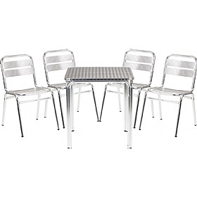 Rio 4 Leg Square Bistro Set