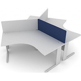 Elite Kassini Contract Rectangular 120 Degree Desk Screens