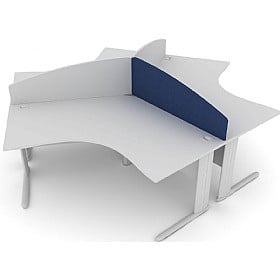 Elite Kassini Contract Curved 120 Degree Desk Screens