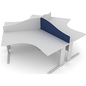 Elite Kassini Contract Wave 120 Degree Desk Screens