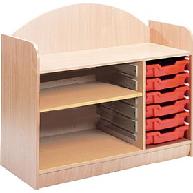 Stretton 6 Shallow Tray Storage Unit With Adjustable Shelf