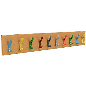 Multi-Coloured Classroom Coat Hook Rails | Cloakroom, Benches & Stands