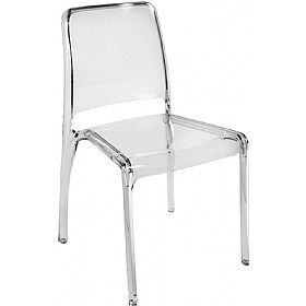 Pure Transparent Cafe Chair In Clear Finish