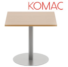 Komac Reef Square Table Round Base