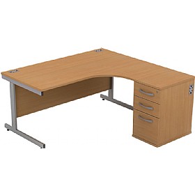 Alpha Plus Ergonomic Combination Corner Office Desk