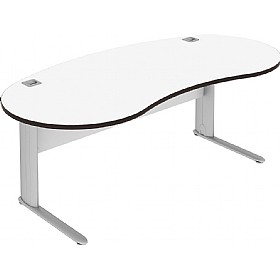 White kidney outlet shaped desk