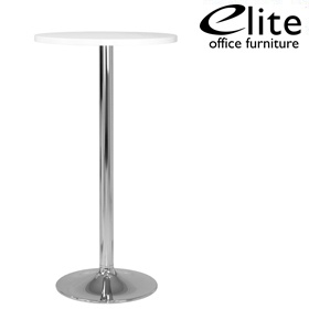 Elite Round Bar Table Chrome Trumpet Base