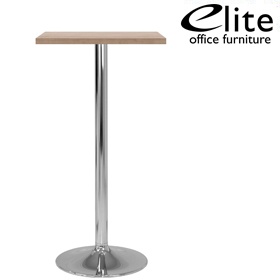 Elite Square Bar Table Chrome Trumpet Base
