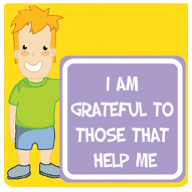 Positive Affirmation I Am Grateful School Sign