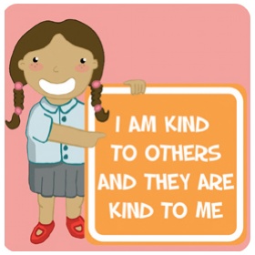 Positive Affirmation I Am Kind School Sign