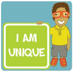 Positive Affirmation I Am Unique School Sign
