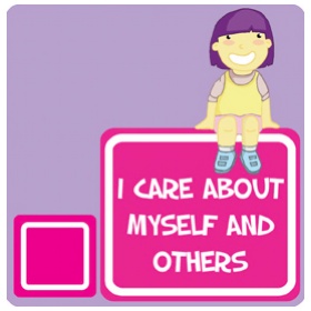 Positive Affirmation I Care School Sign