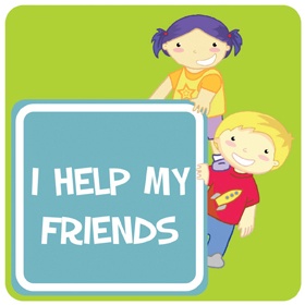 Positive Affirmation I Help My Friends School Sign