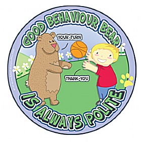 Good Behaviour Bear Polite School Sign