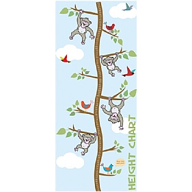 Monkeys Height Chart Sign