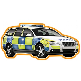 Vehicles At Work Police Car Sign