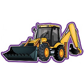 Vehicle At Work Digger Sign