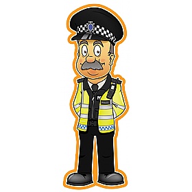 People At Work Policeman Sign