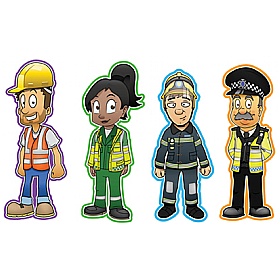 People At Work Set Of 4 Signs