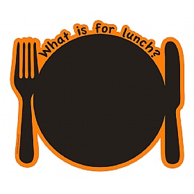 What's For Lunch Orange Chalkboard