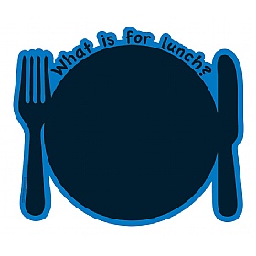 What's For Lunch Blue Chalkboard