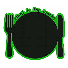 What's For Lunch Green Chalkboard